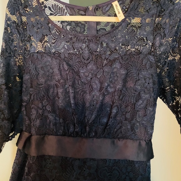 Hello Miz Maternity Lace Dress Navy Size L - Picture 4 of 6